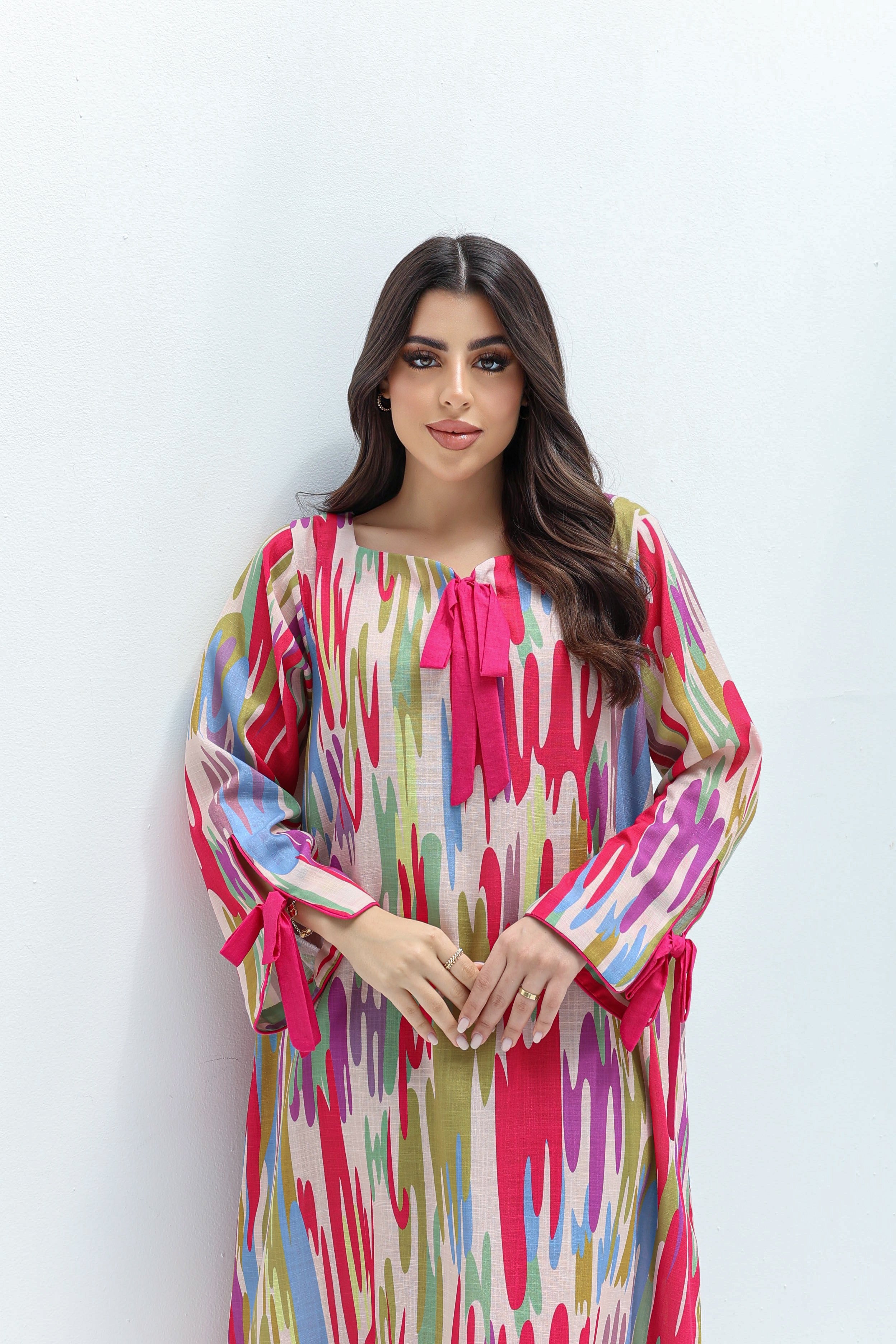 Salma - L95 - Beige with Tricolor