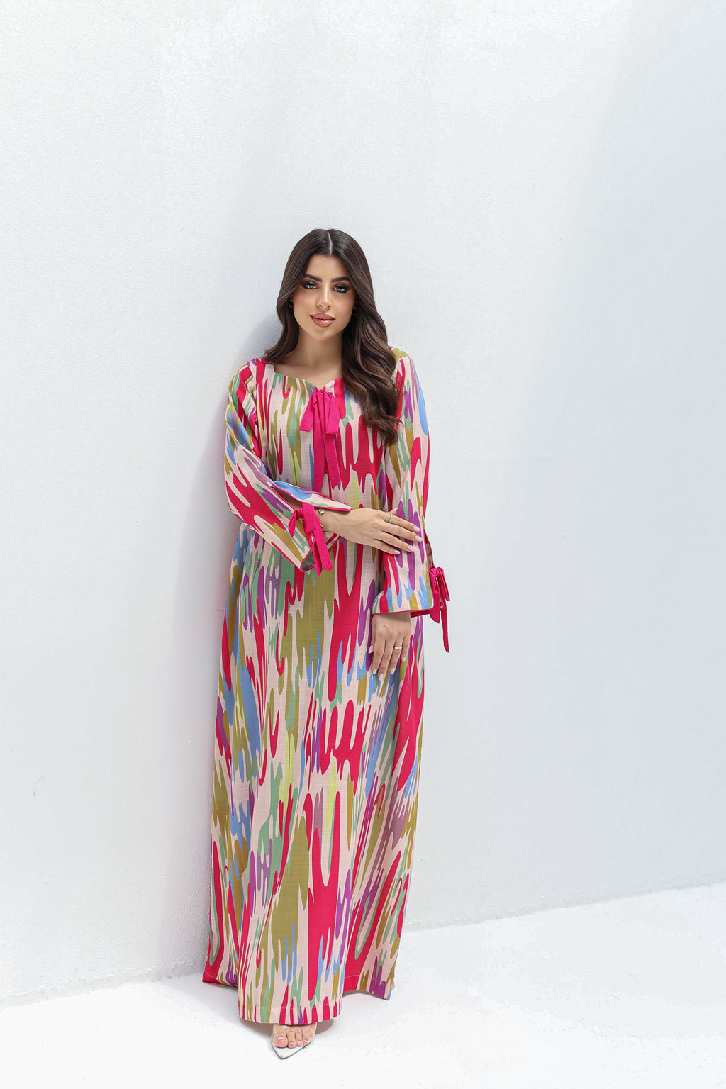 Salma - L95 - Beige with Tricolor