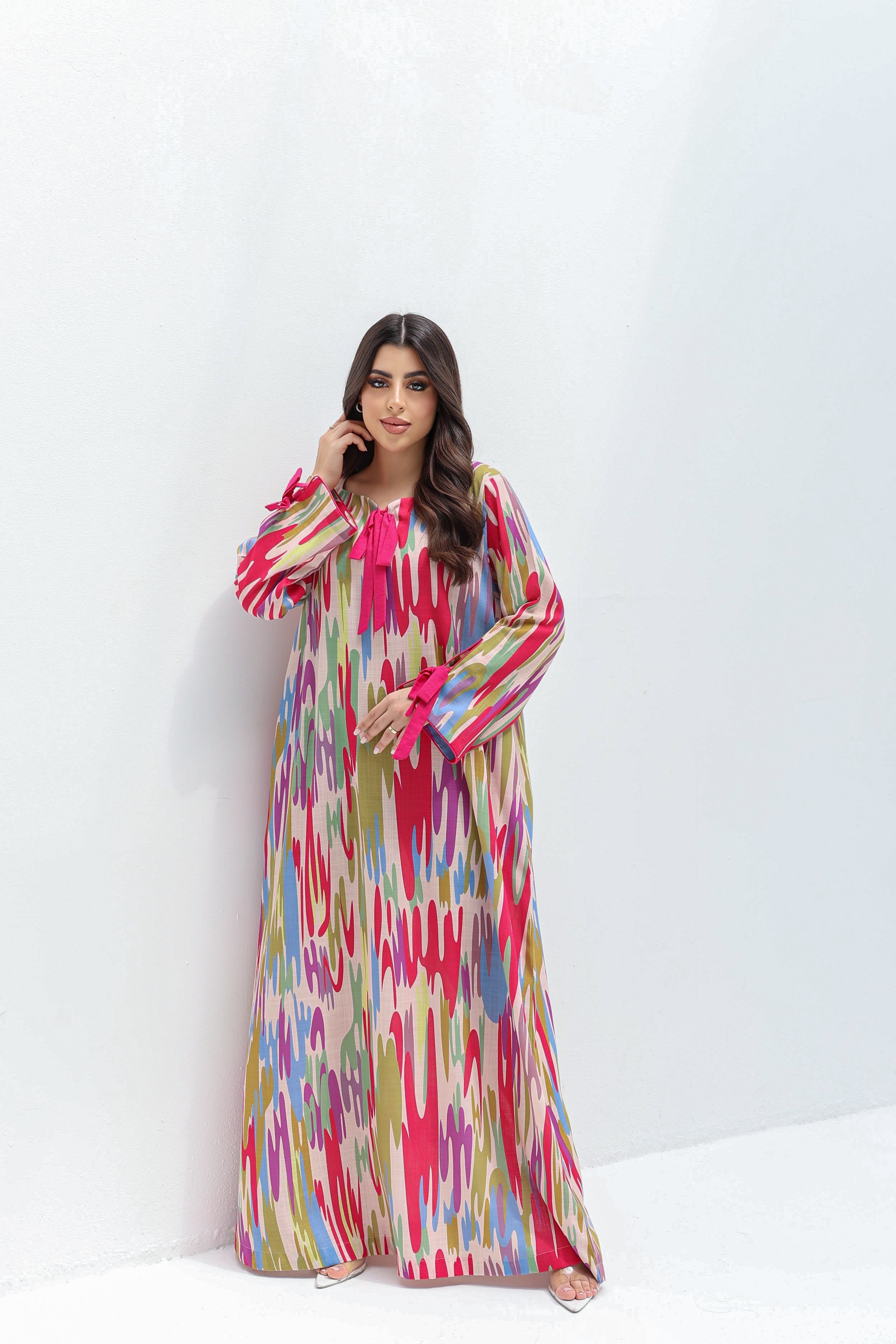 Salma - L95 - Beige with Tricolor