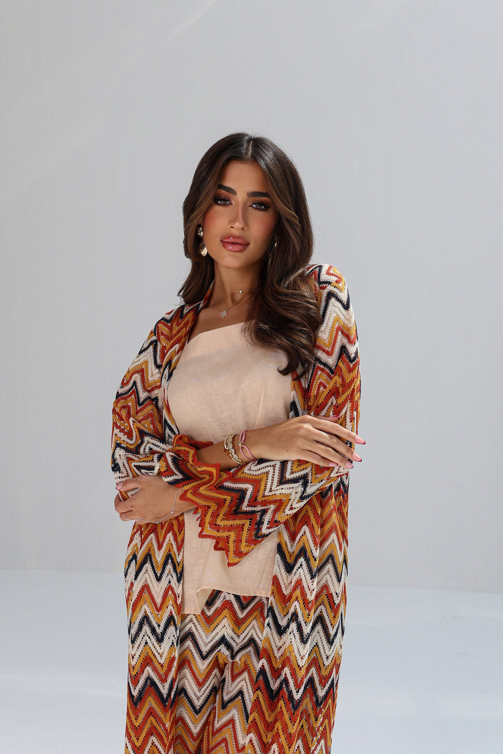 Dahab — Terracotta Chevron 3-in-1 Lace Travel Set