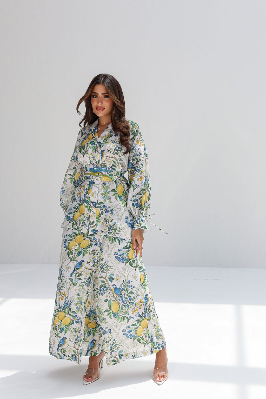 Limon — Lemon Bird Print Linen Dress