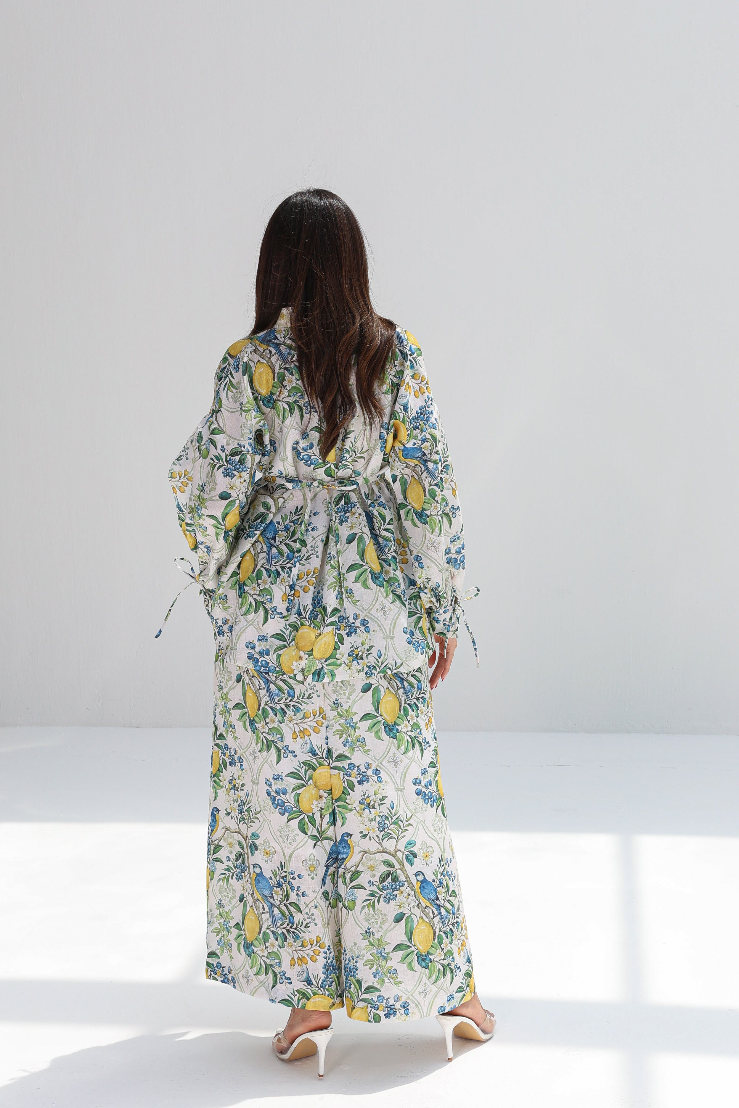 Limon — Lemon Bird Print Linen Dress