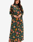 Dark Floral Jalabiya