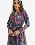 Floral Linen Jalabiya Embellishment