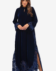 Midnight Velvet Embroidered Jalabiya
