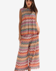 Multicolor Geometric Lace Three-Piece Set