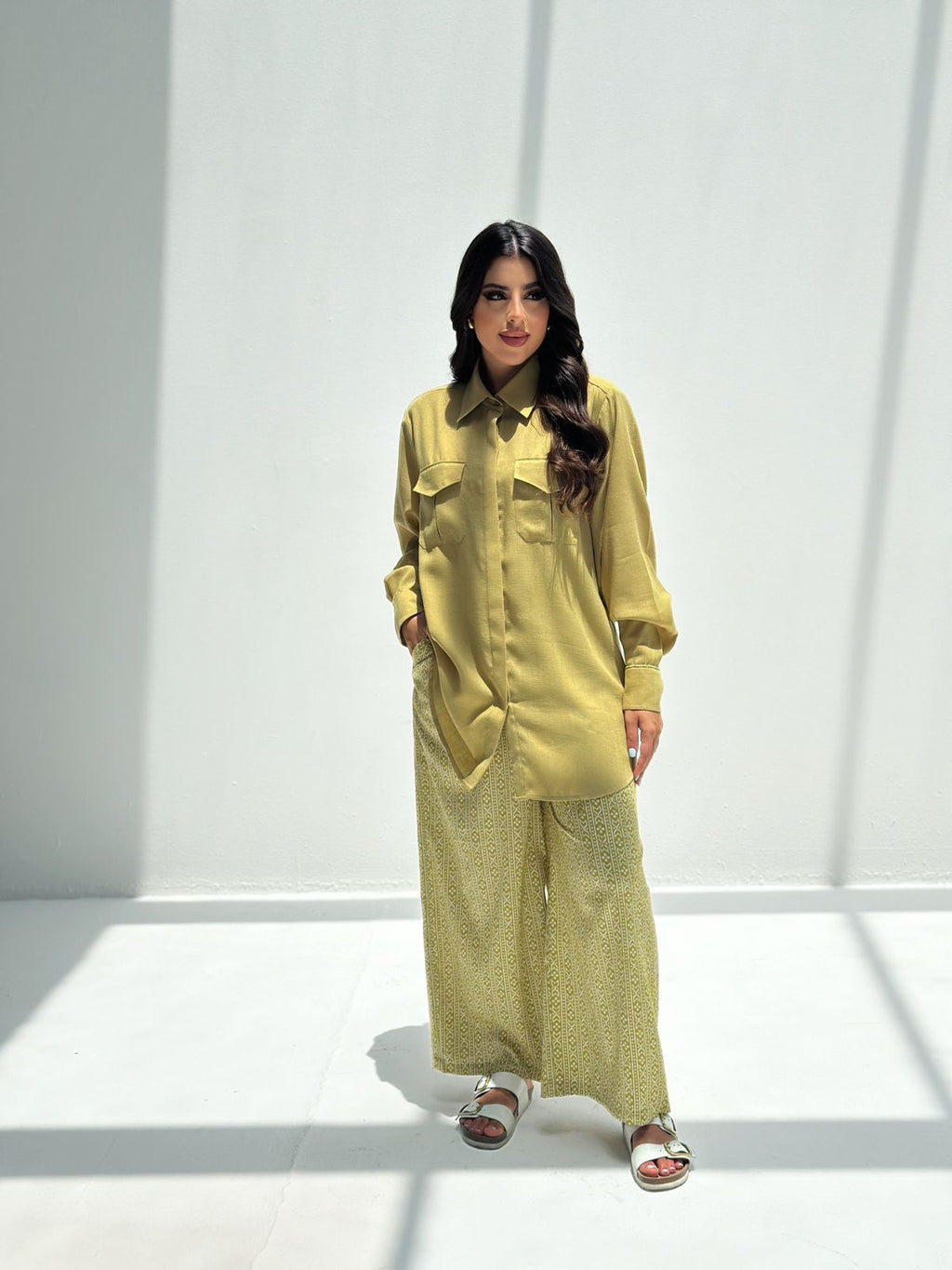 Zaytoun — Olive Print Co-ord Set