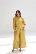 Asfour Al Nakheel — Mustard Palm Embroidered Co-ord Set