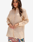Paradise Plume Linen Blend Co-ord Set