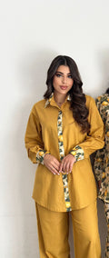 Lemon Print Linen Co-ord Set