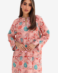 Seashell Print Linen Blend Jalabiya