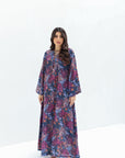 Floral Vine Linen Blend Jalabiya side view