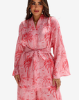 Sunset Retreat Linen Blend Kimono Set