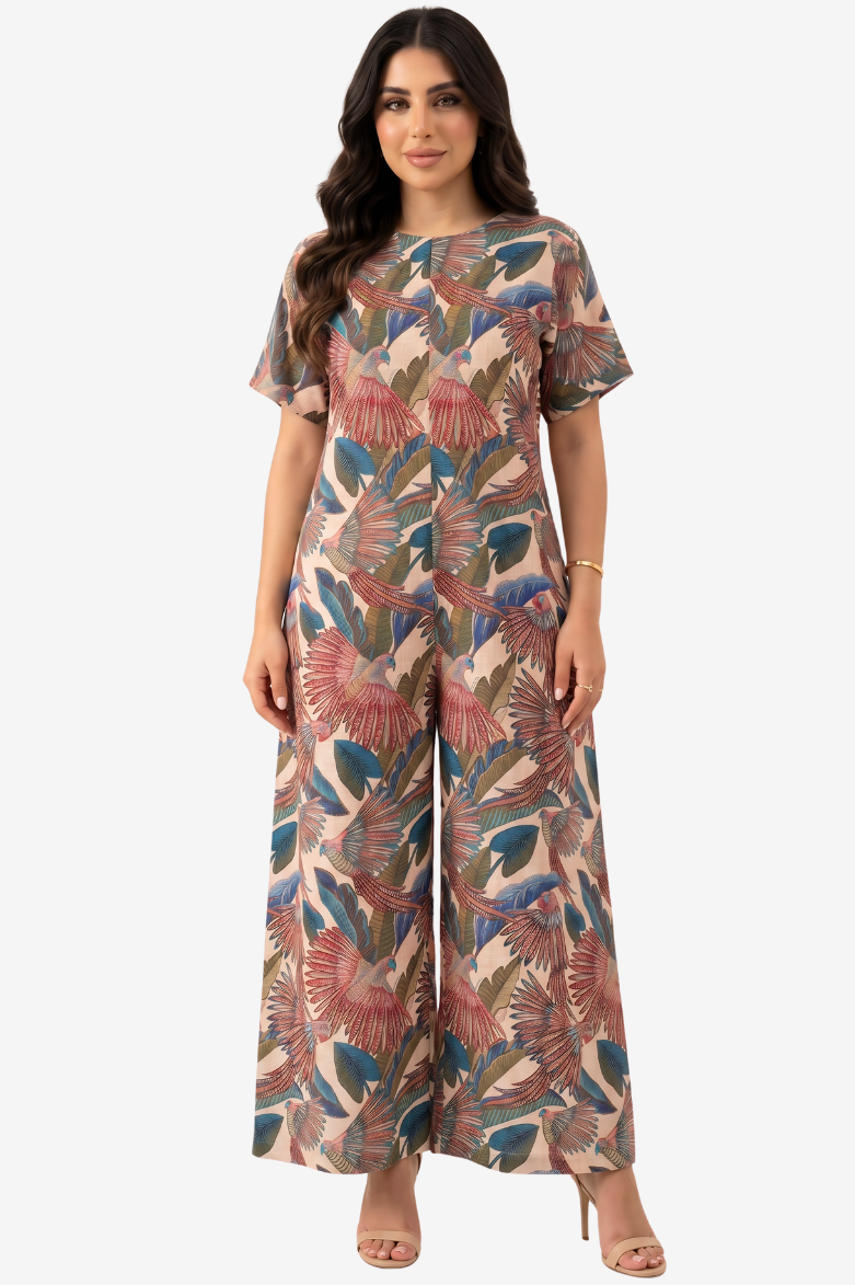 Tropical Aviary Linen Blend Set