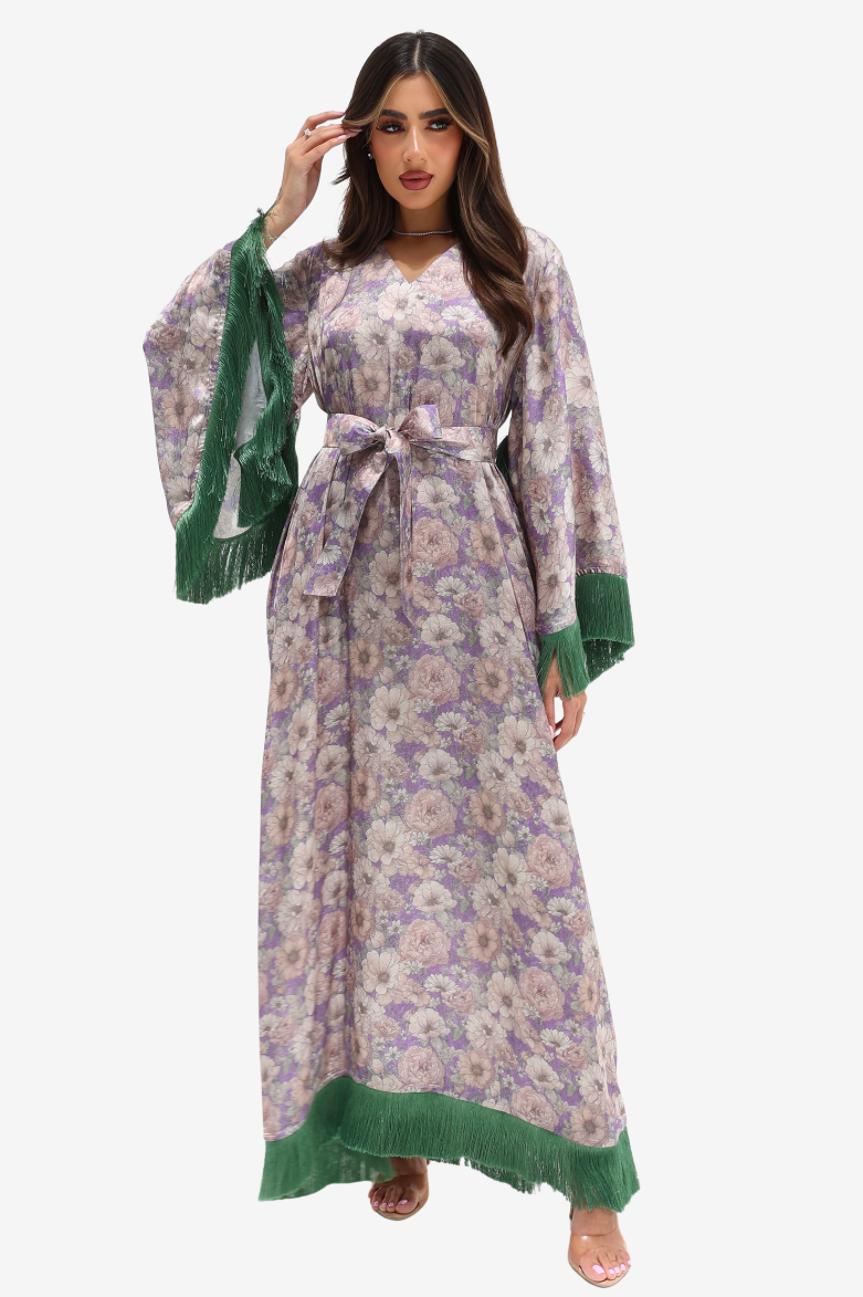 Vintage Garden Fringe Jalabiya