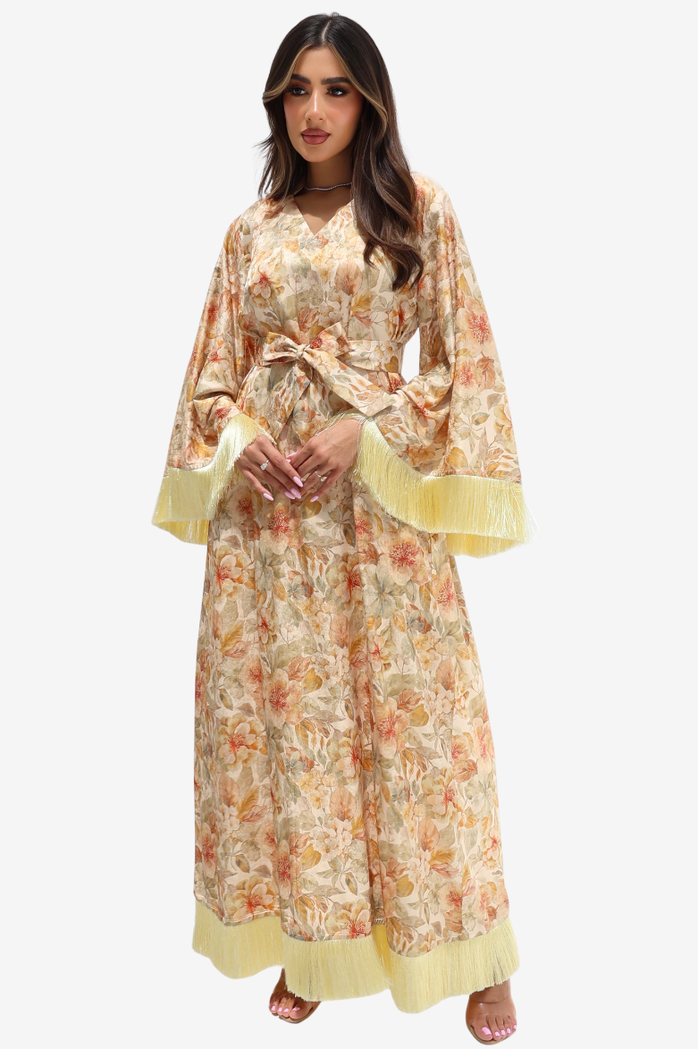 Vintage Garden Fringe Jalabiya -1
