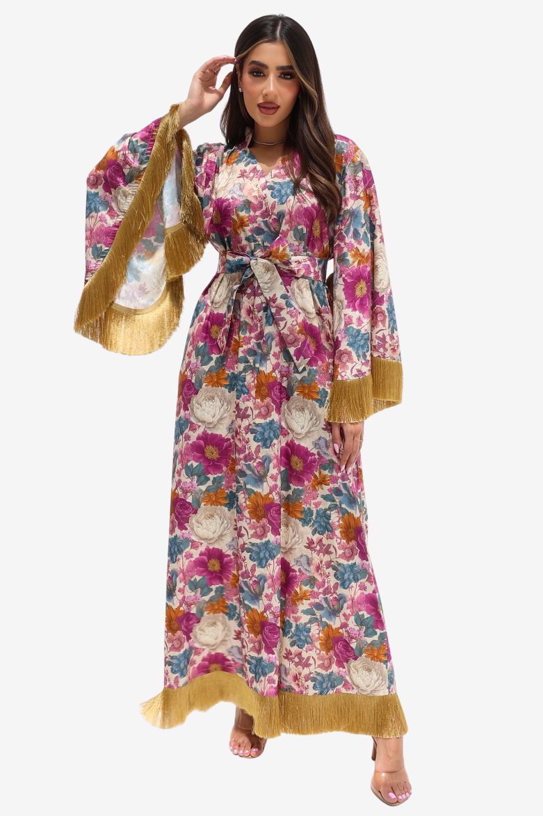Vintage Garden Fringe Jalabiya
