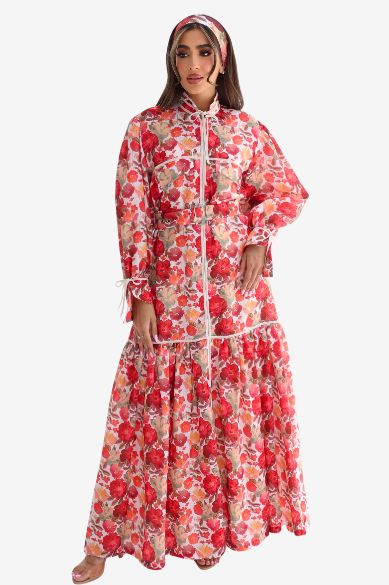 Floral Dress Linen 