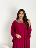Rania — Burgundy Embroidered