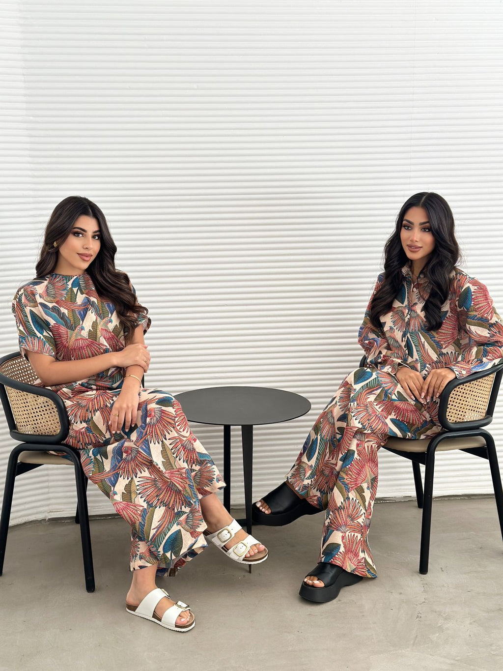 Tayr — Parrot Print Linen Set