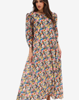 Flower cotton print dress