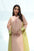 Contrast Panel Cotton Jalabiya in pink and yellow with printed front panel and contrast side panels