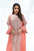 Contrast Panel Print Cotton Jalabiya front button neckline detail