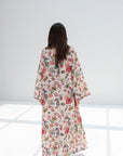  Full-length back view of Coral Reef Embellished Jalabiya showing the colorful marine-inspired print
