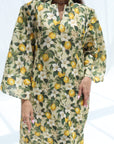 Scatter hand embellishment on Lemon Blossom Linen Blend Dress