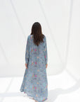 Pastel Dreamscape Silk Jalabiya back view