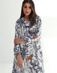 Safari Jungle Toile Linen Blend Jalabiya jungle toile close up
