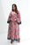 Vintage Garden Fringe Jalabiya - Blush Garden Cotton Variant Full Length