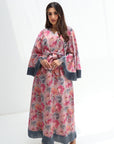 Vintage Garden Fringe Jalabiya - Blush Garden Cotton Variant Full Length