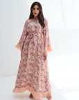 Vintage Garden Fringe Jalabiya - Peony Lace Variant Full Length