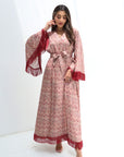 Vintage Garden Fringe Jalabiya - Vintage Ruby Variant Full Length