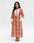 Waist belt detail on Vintage Rose Belted Linen Blend Jalabiya
