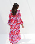 Vivid Watercolor Silk Jalabiya back profile